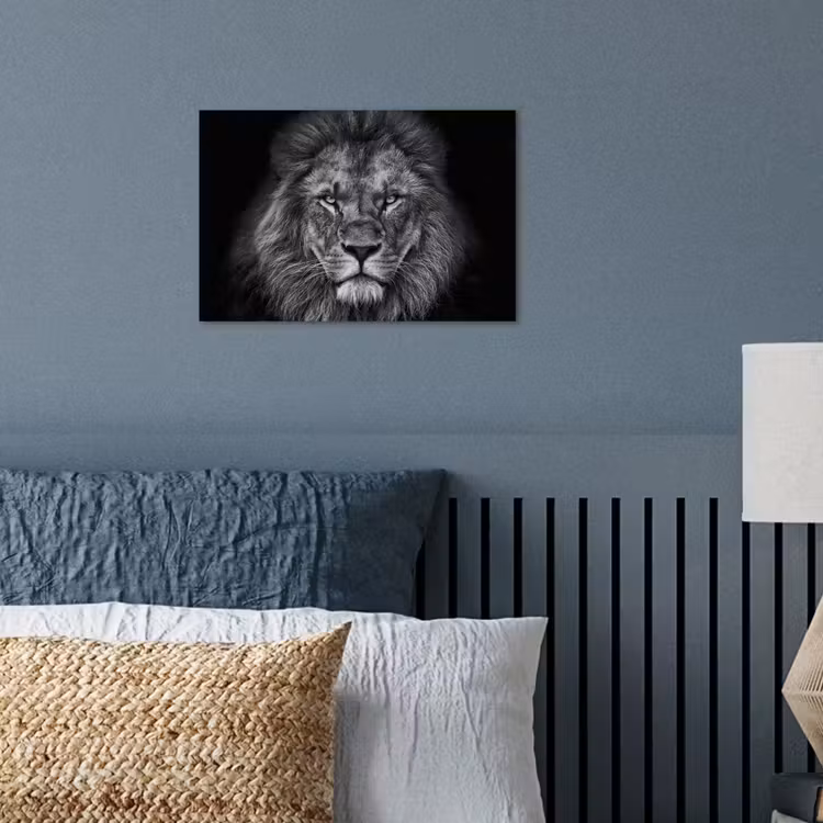 Poster - Leeuw - Dieren - Zwart - Wit — 3