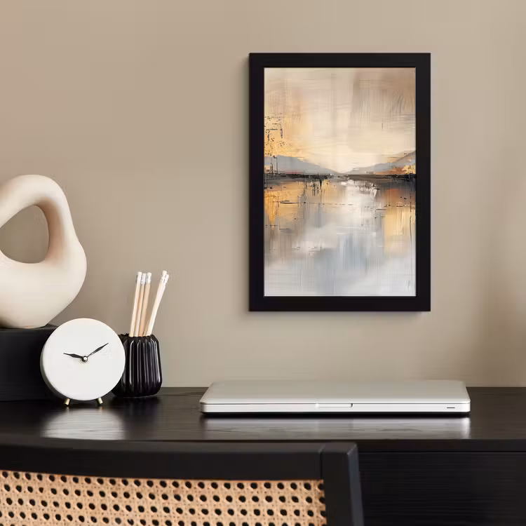 Poster met lijst - Abstract - Modern - Beige - Aesthetic - Goud — 3
