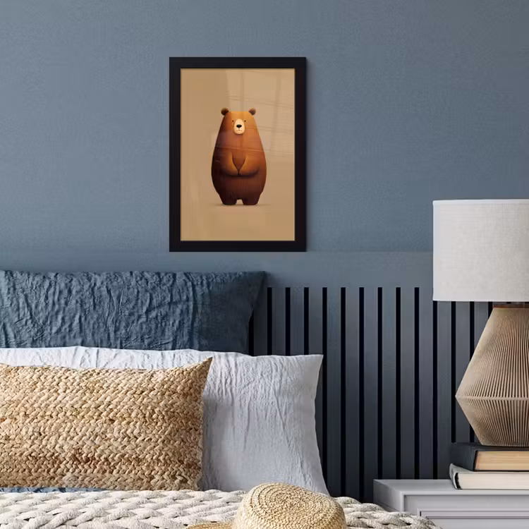 Poster met lijst - Beer - Minimalistisch - Bruin — 4