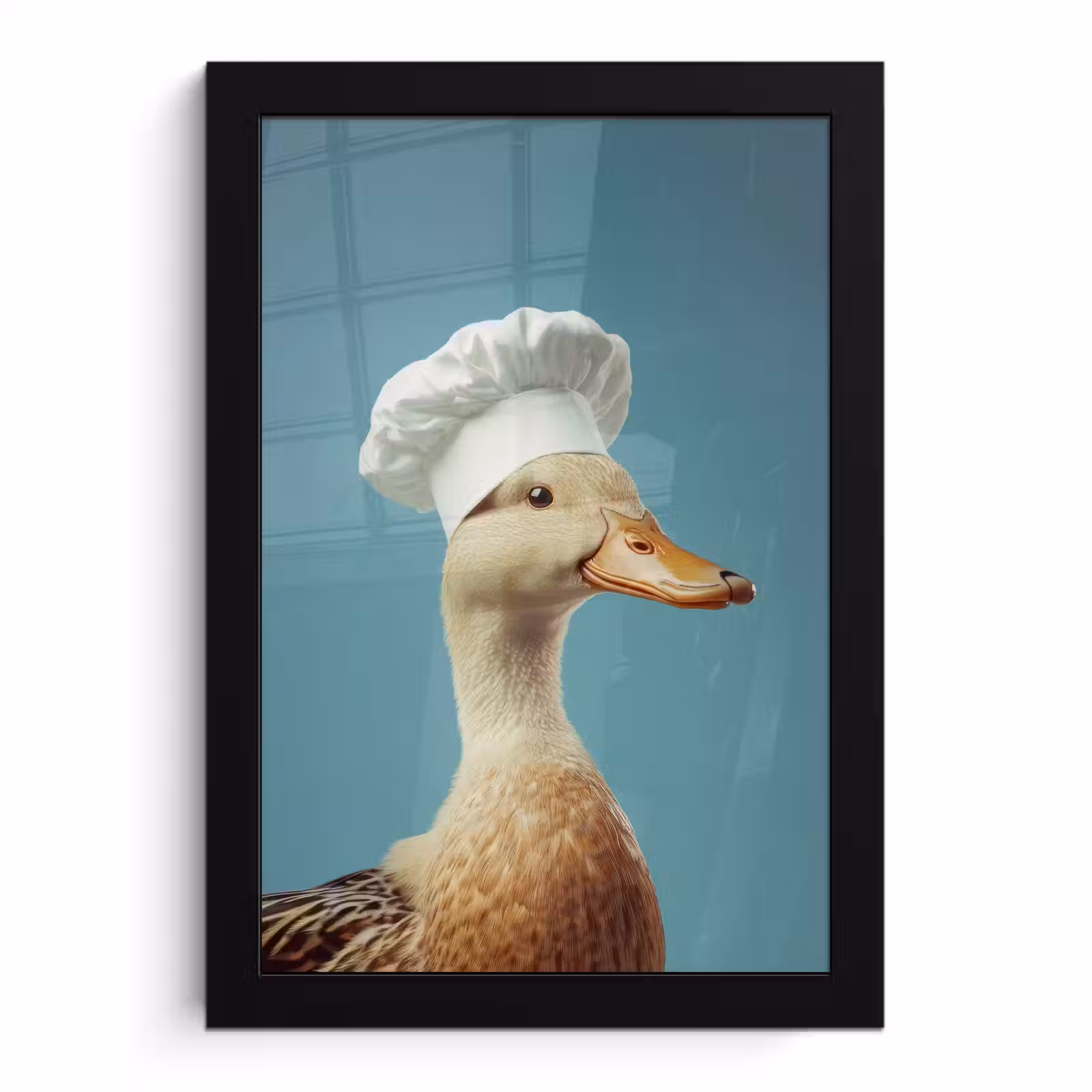 Poster met lijst - Eend - Koksmuts - Cute - Vogel — 1