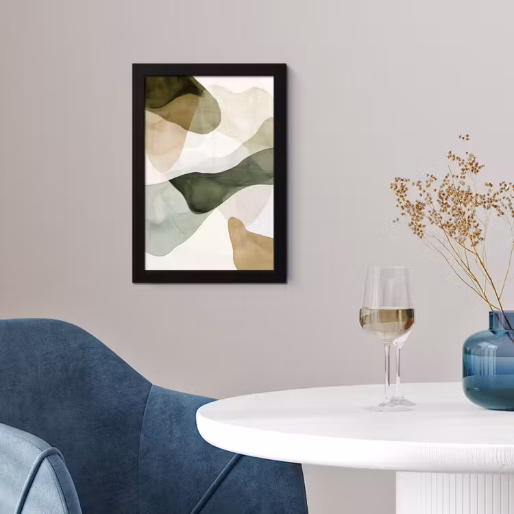 Poster met lijst - Japandi - Abstract - Groen — 2