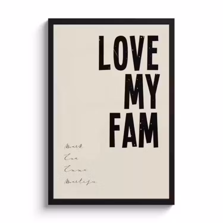 Foto in lijst – Love my fam — 1