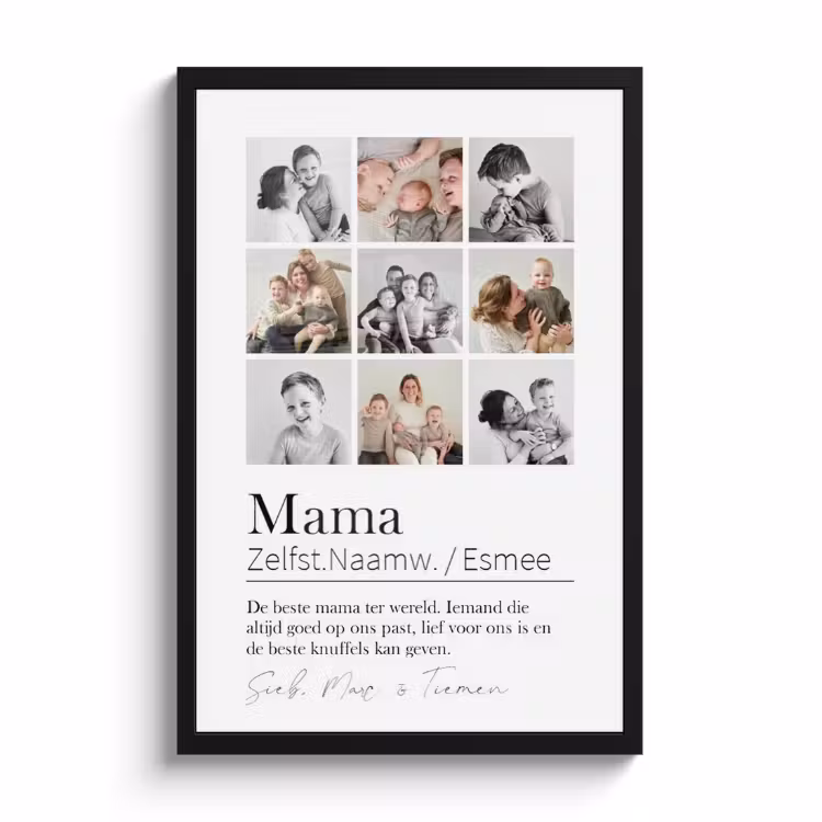 Foto in lijst - Mama betekenis collage — 1