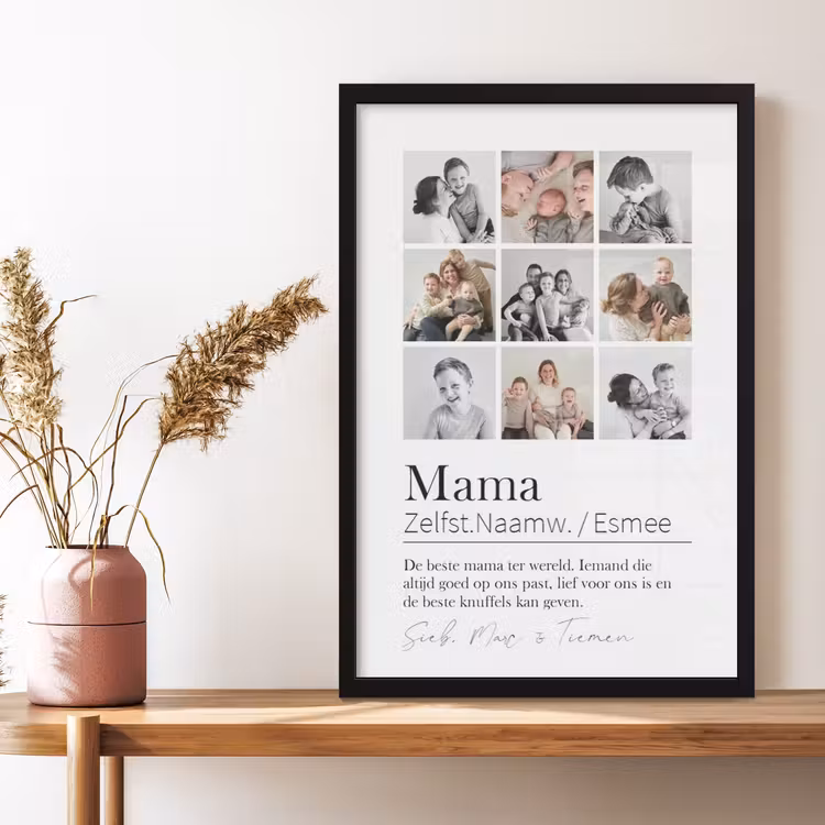 Foto in lijst - Mama betekenis collage — 2