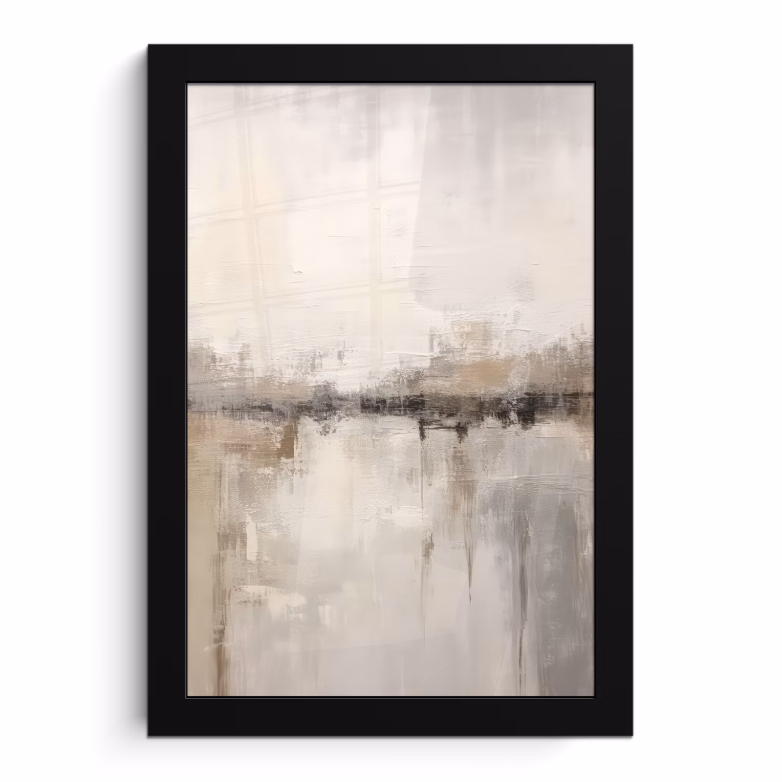 Poster met lijst - Moderne kunst - Abstract - Beige — 1