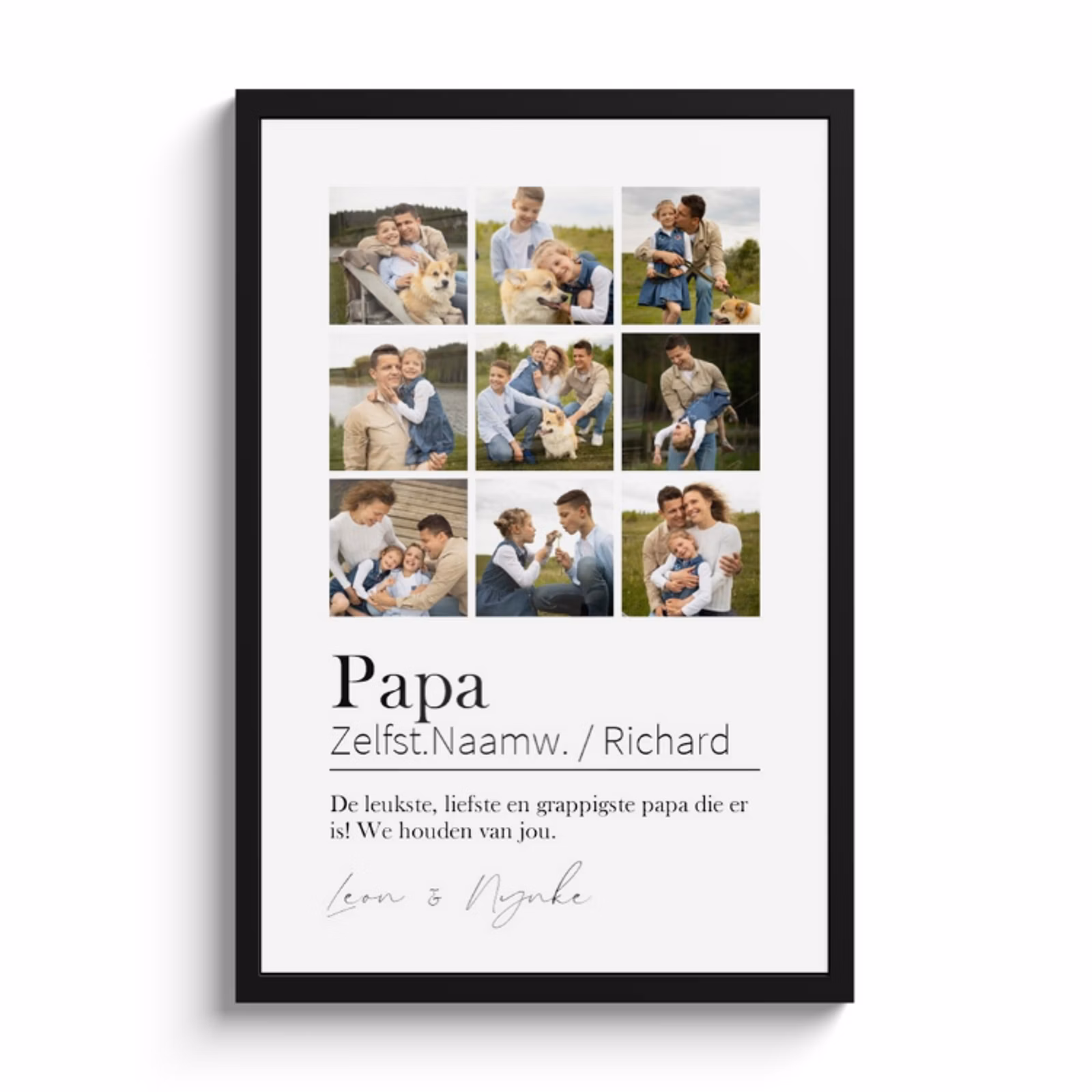 Foto in lijst - Papa betekenis collage — 1