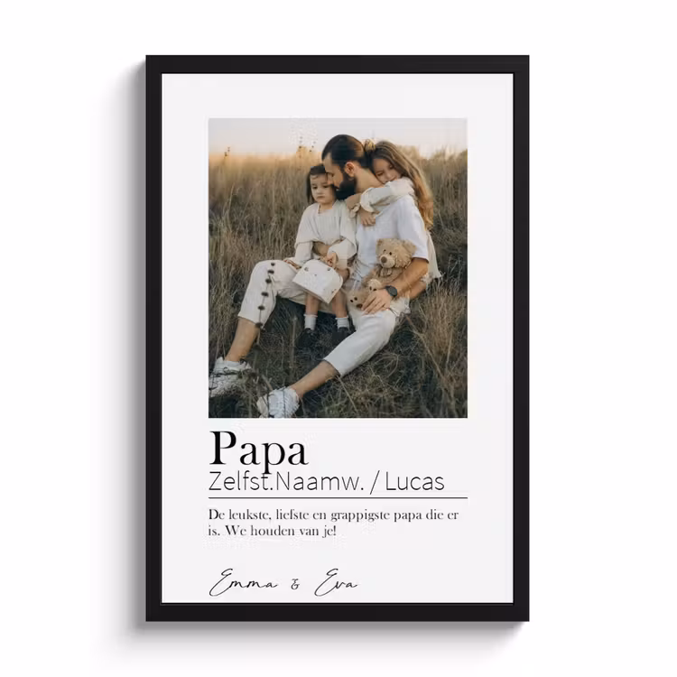 Foto in lijst - Papa betekenis 1 foto — 1