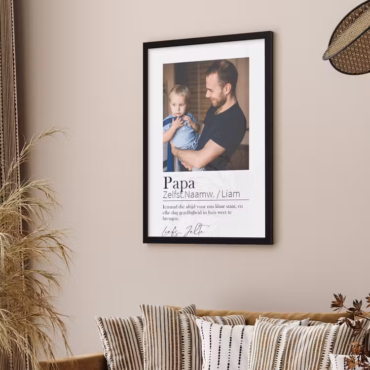 Foto in lijst - Papa betekenis 1 foto — 2