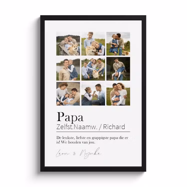 Foto in lijst - Papa betekenis collage — 1