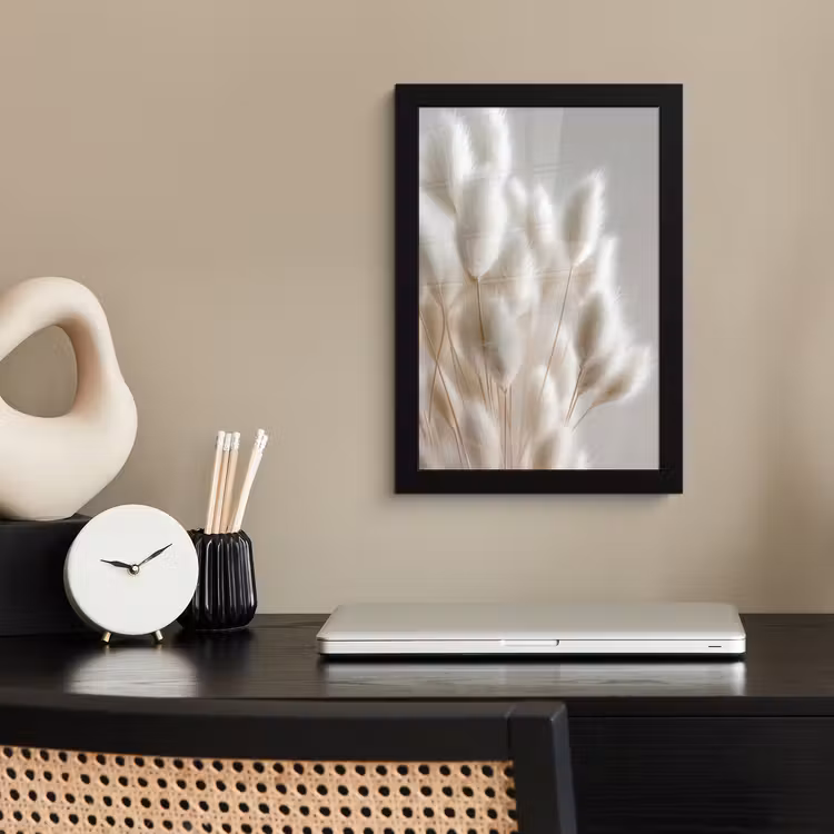 Poster met lijst - Pluimen - Beige - Minimalistisch — 3