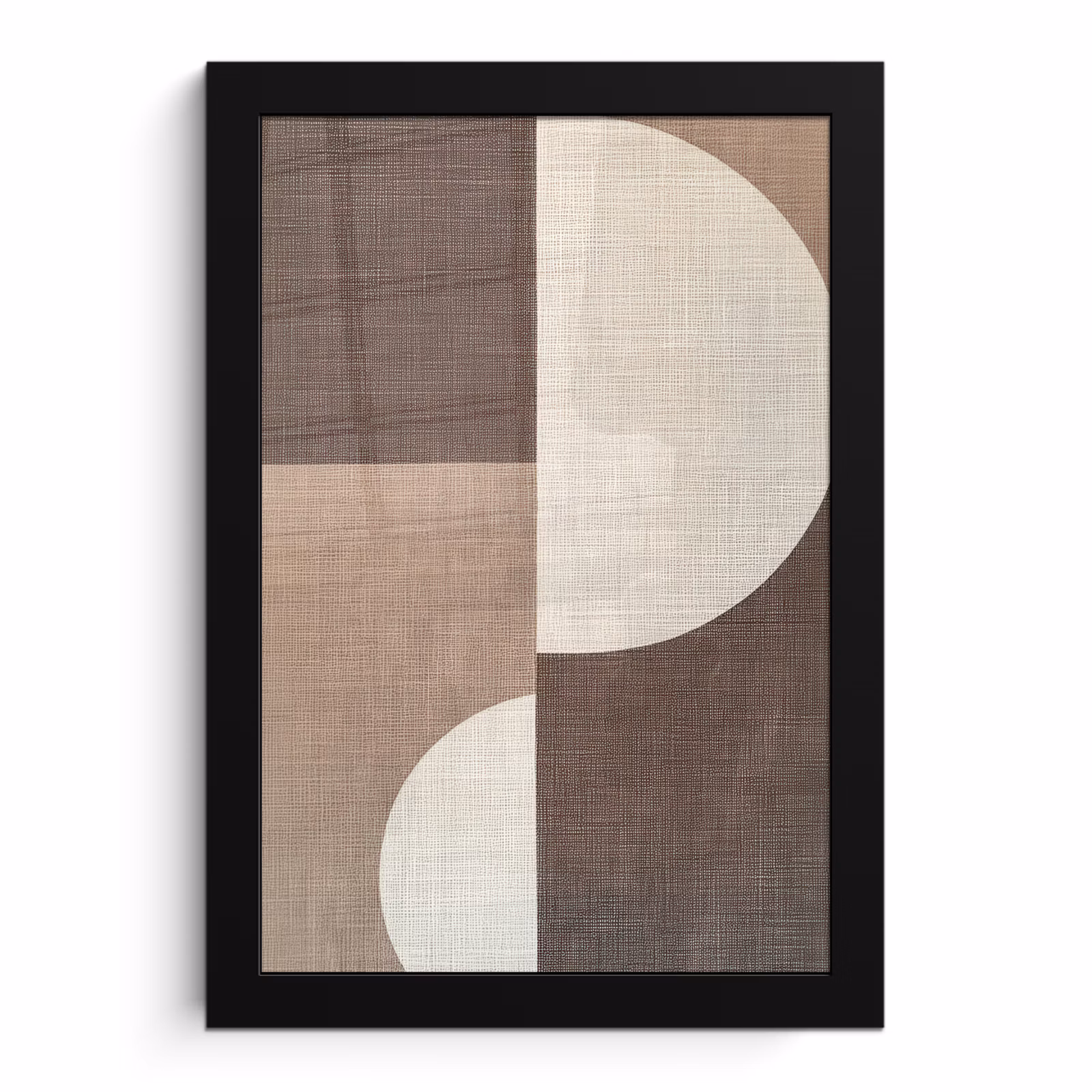 Poster met lijst - Raster - Halve cirkels - Contrast — 1
