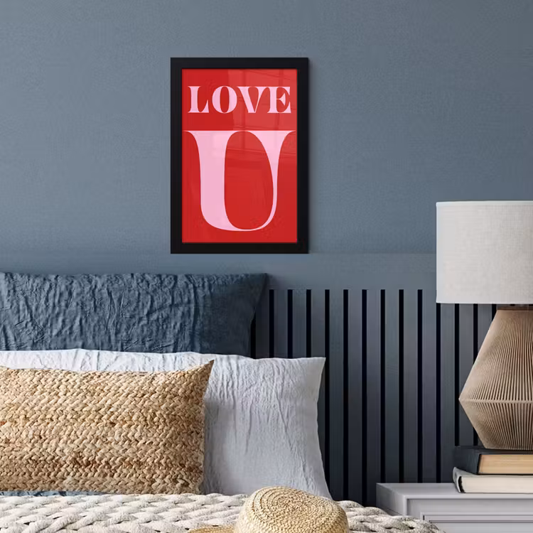 Poster met lijst - Rood - Love - Valentijn - Roze — 4