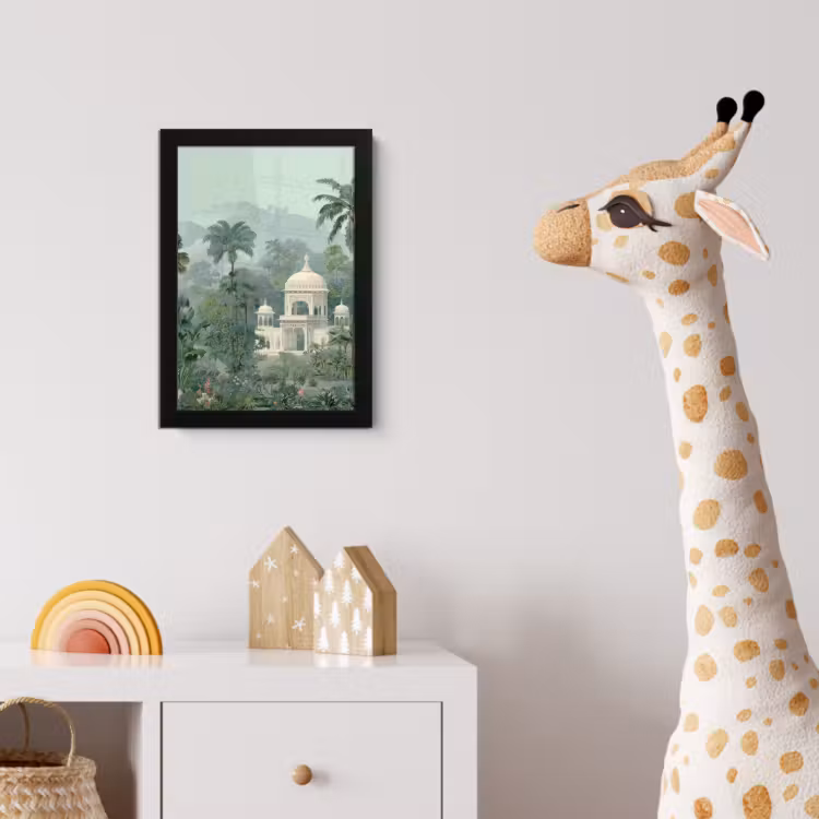 Poster met lijst - Tropische tuin - Koepelgebouw - Bloemen — 5
