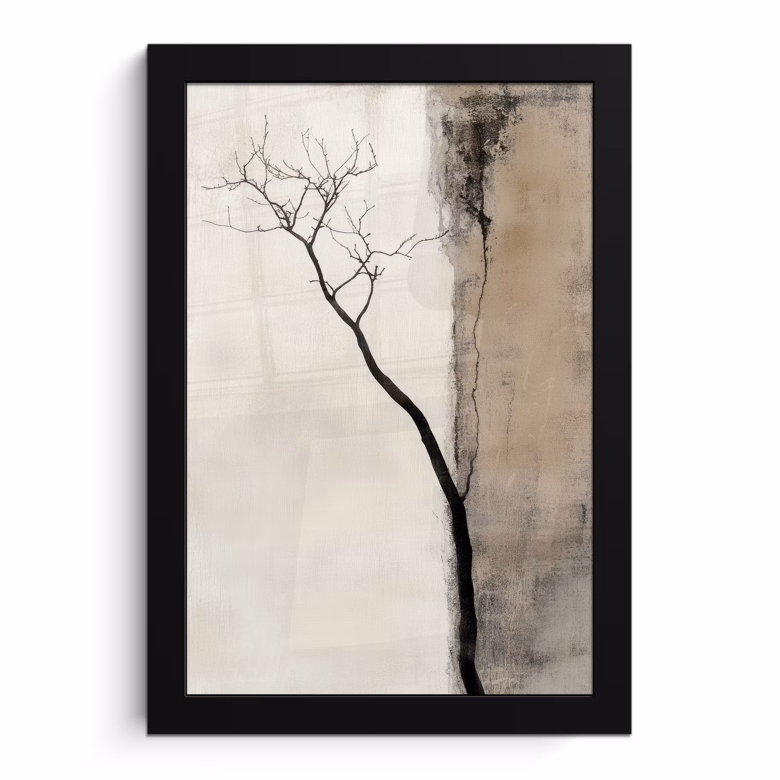 Poster met lijst - Wabi sabi - Plant - Beige — 1