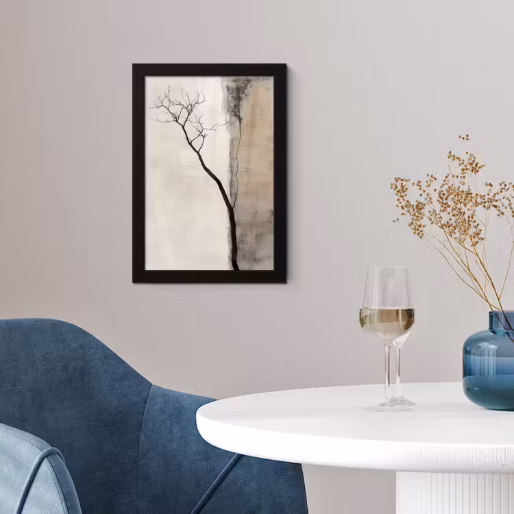 Poster met lijst - Wabi sabi - Plant - Beige — 2