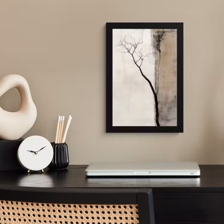 Poster met lijst - Wabi sabi - Plant - Beige — 3