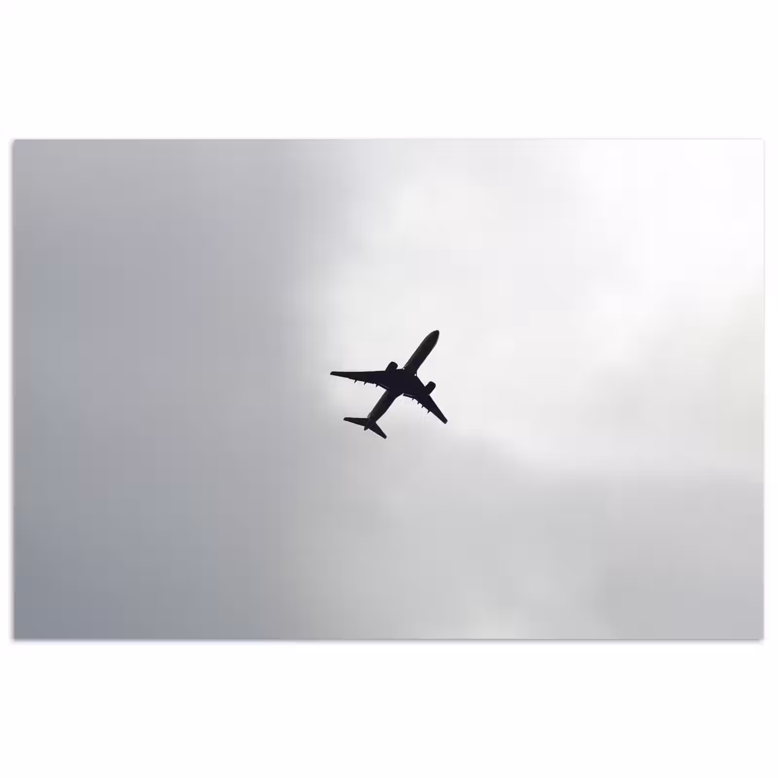 Poster - Minimalistisch - Silhouet - Zwart - Vliegtuig — 1