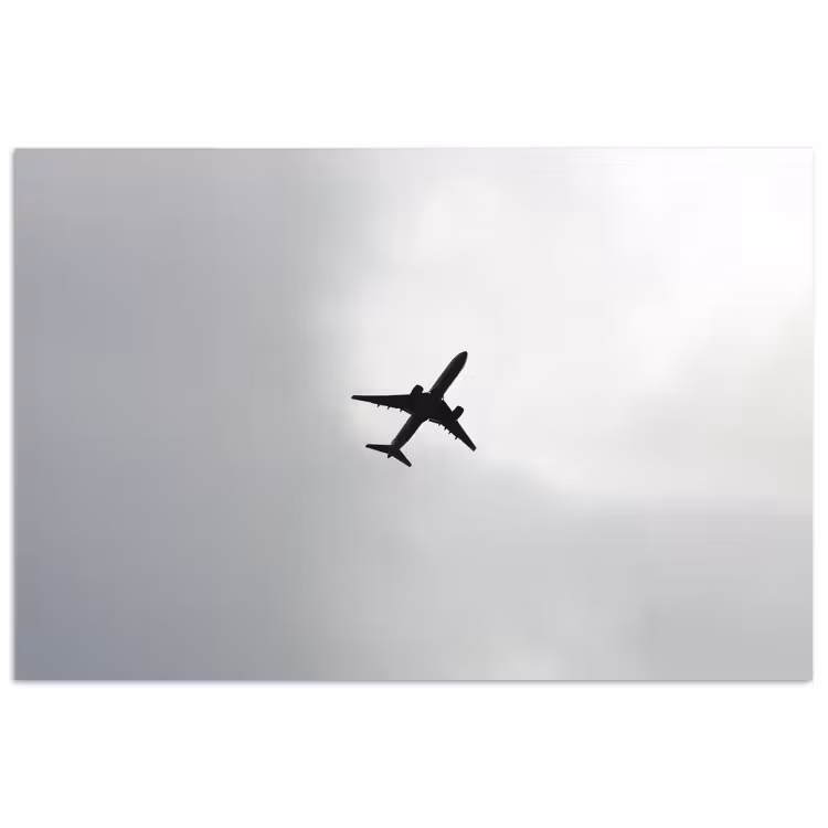 Poster - Minimalistisch - Silhouet - Zwart - Vliegtuig — 1