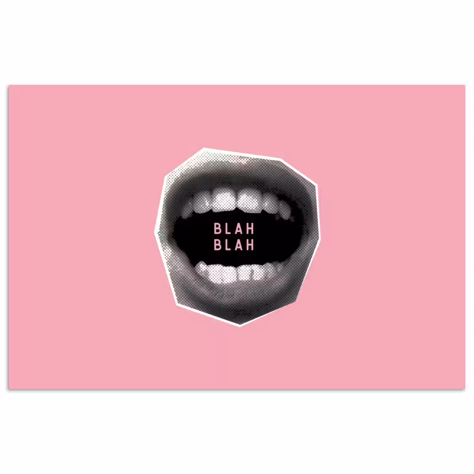 Poster - Mond - BLAH BLAH - Roze — 1
