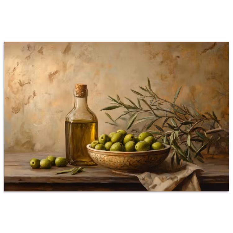 Poster - Olijven - Stilleven - Vintage — 1