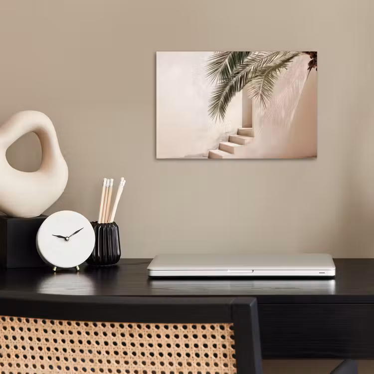 Poster - Palmboom - Schaduw - Trap - Beige — 2
