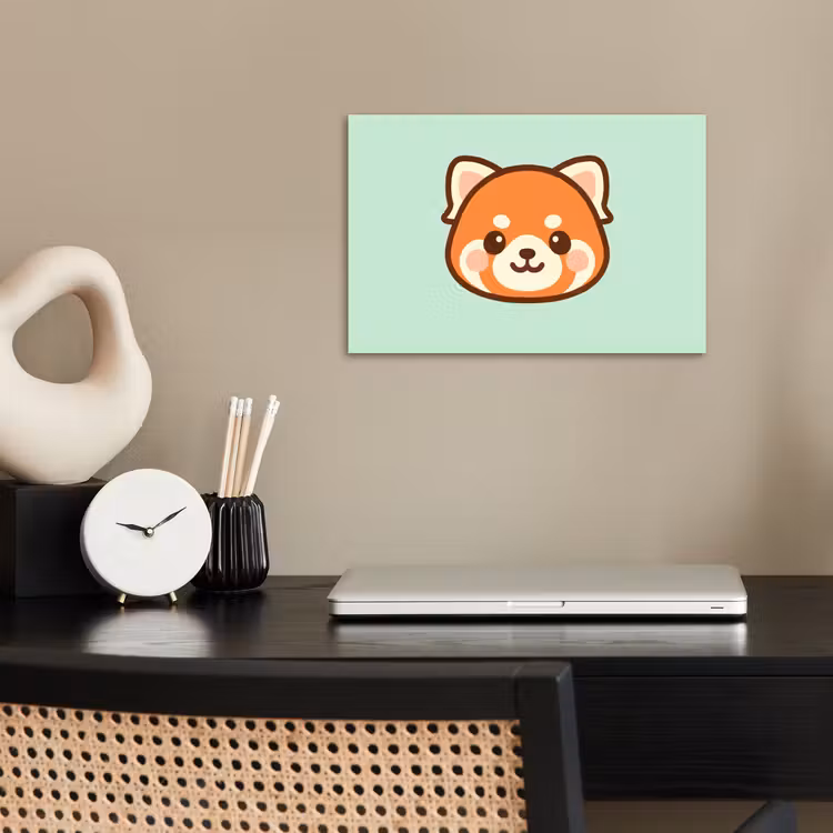 Poster - Rode panda - Groen - Cartoon — 2