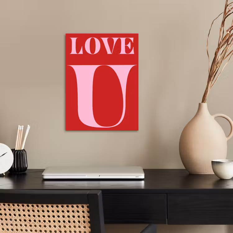 Poster - Rood - Love - Valentijn - Roze — 2