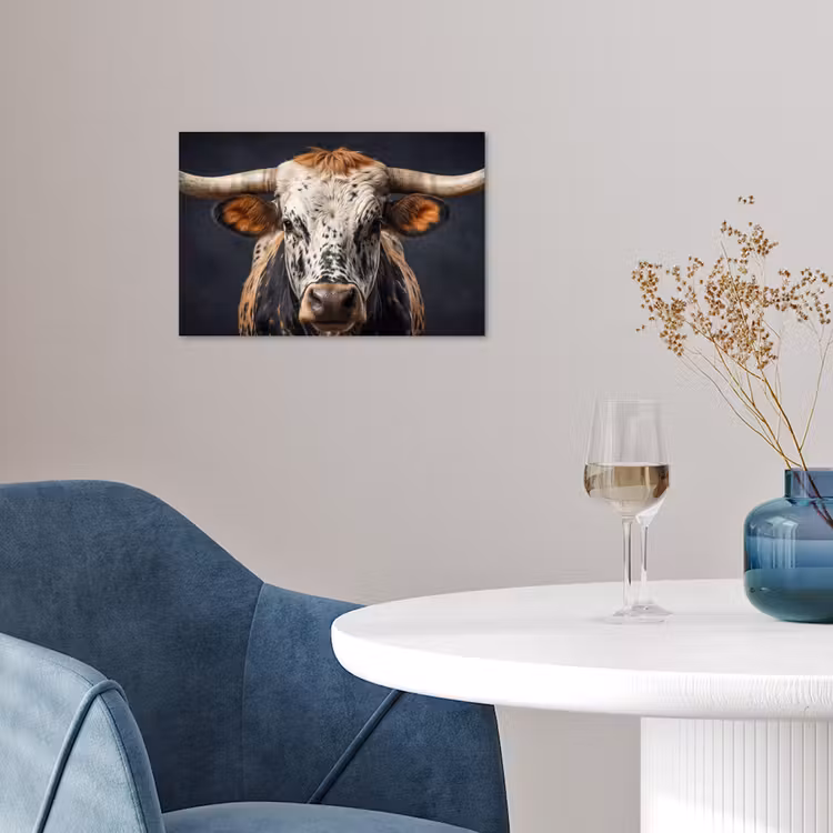 Poster - Stier - Kleurrijk - Hoorns — 4