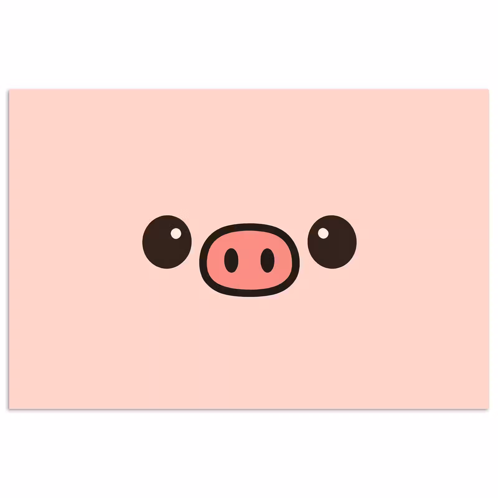 Poster - Varken - Roze - Minimalistisch — 1