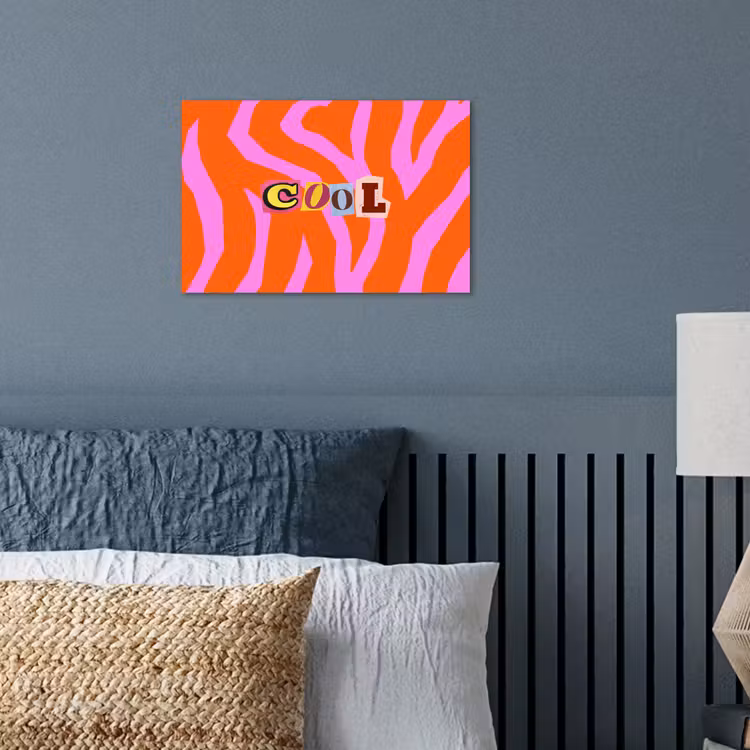 Poster - Zebraprint - Grafisch - COOL - Oranje — 3