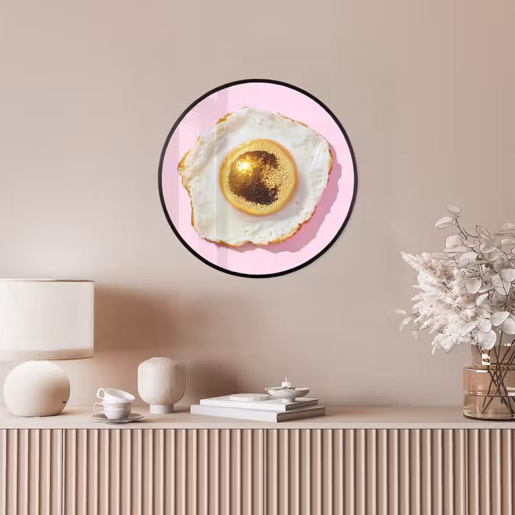 Ronde fotolijst - Ei - Disco - Ontbijt - Glitter — 5