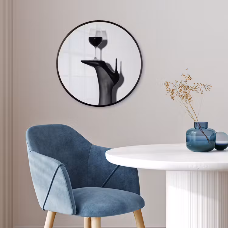 Ronde fotolijst - Hak - Wijn - Minimalistisch - Zwart — 4