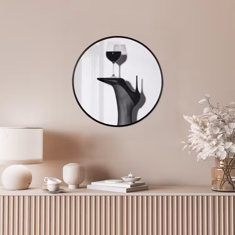 Ronde fotolijst - Hak - Wijn - Minimalistisch - Zwart — 5