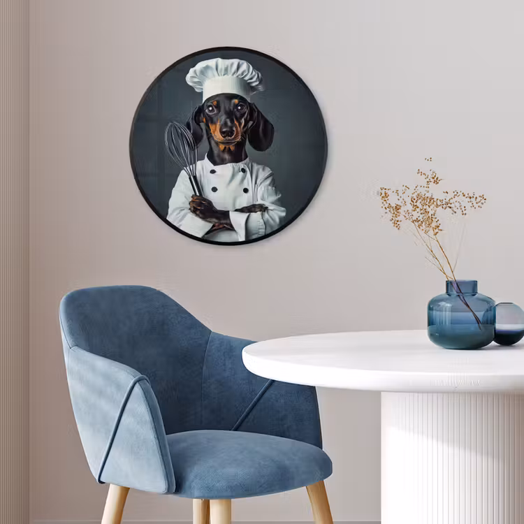Ronde fotolijst - Hond - Garde - Kok — 4