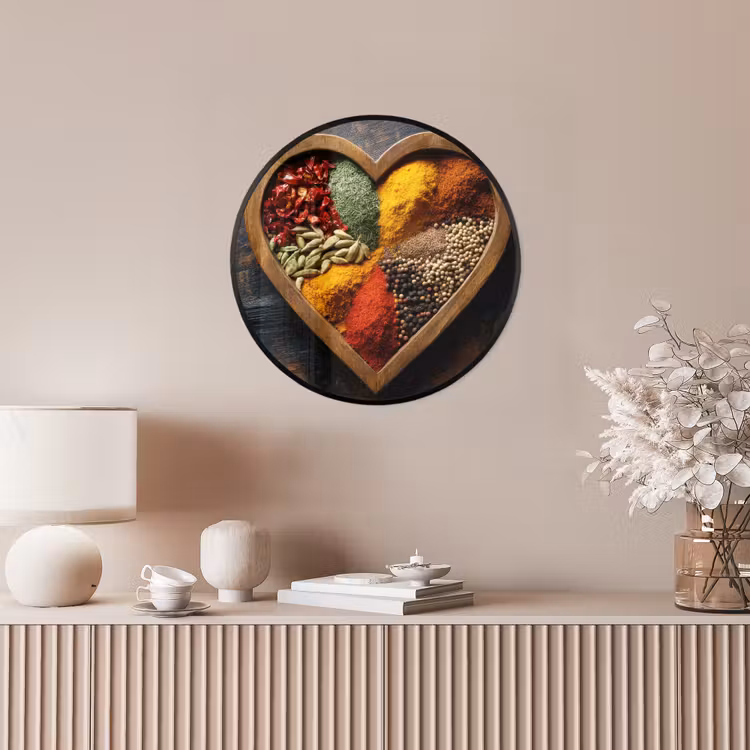 Ronde fotolijst - Houten - Hart - Kleurrijke - Specerijen — 5