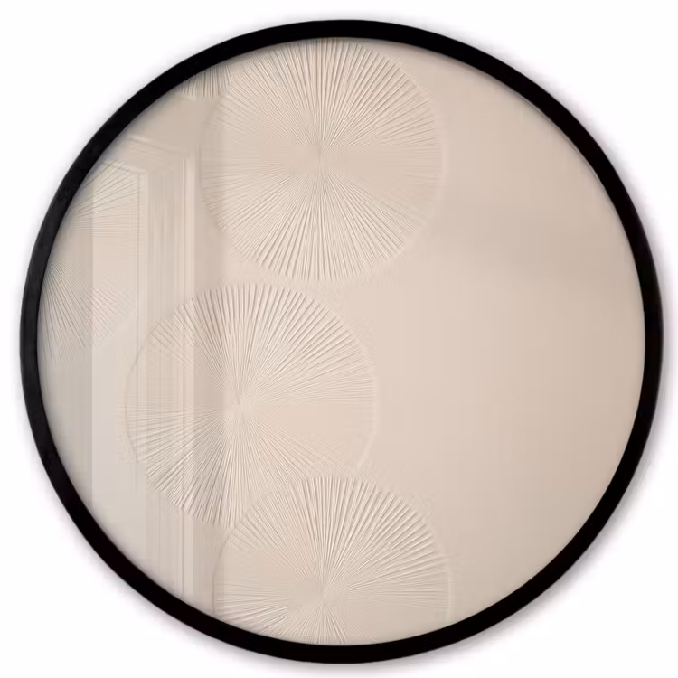 Ronde fotolijst - Japandi - Beige - Modern — 1