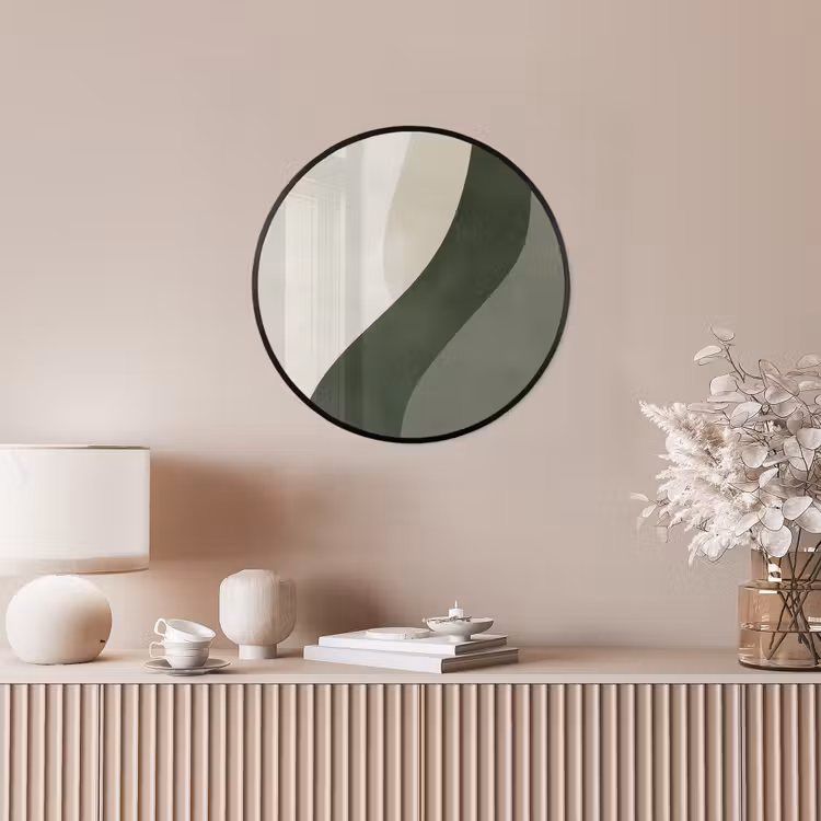 Ronde fotolijst - Japandi - Groen - Abstract - Modern — 5