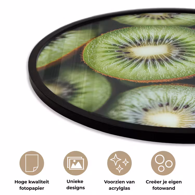Ronde fotolijst - Kiwi - Fruit - Groen — 2