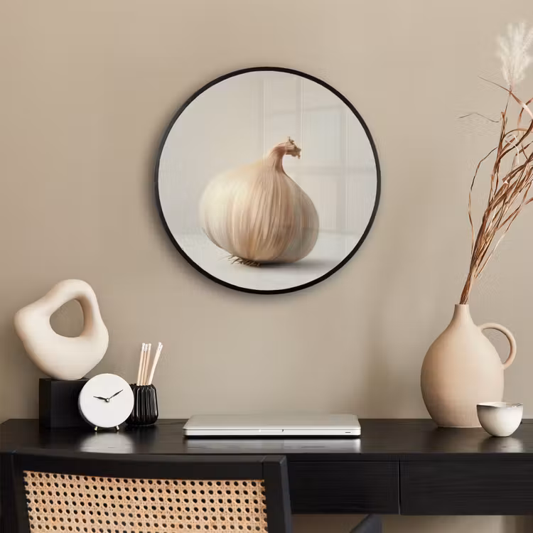 Ronde fotolijst - Knoflook - Natuurlijk - Beige — 3