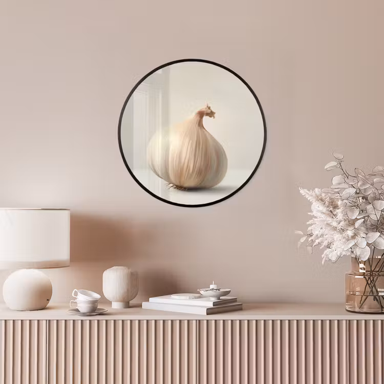 Ronde fotolijst - Knoflook - Natuurlijk - Beige — 5