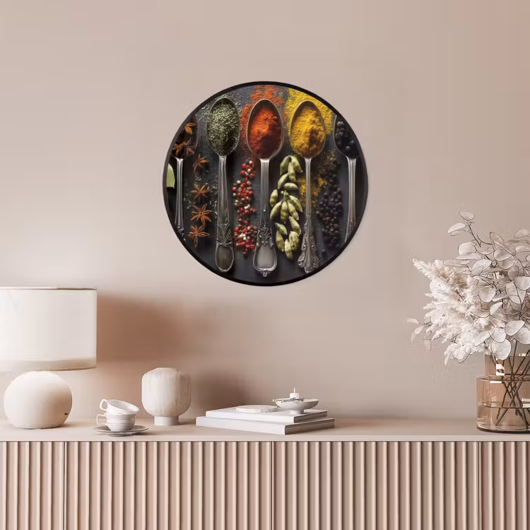 Ronde fotolijst - Lepels - Specerijen - Kaneel - Chili — 5