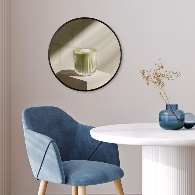 Ronde fotolijst - Matcha - Glas - Groen - Minimalistisch — 4