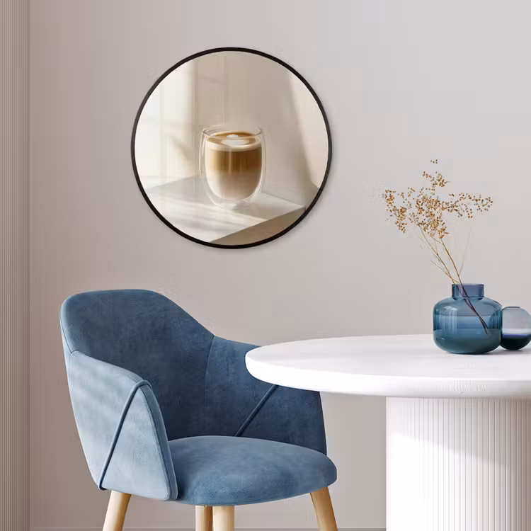 Ronde fotolijst - Mok - Latte - Minimalistisch - Schaduw — 4