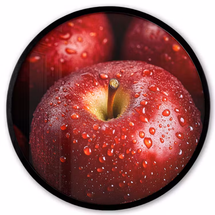 Ronde fotolijst - Rood - Appels - Fruit — 1