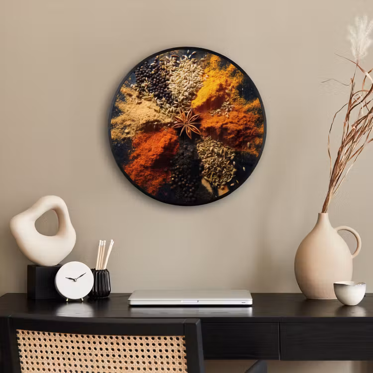Ronde fotolijst - Specerijen - Explosie - Oranje — 3