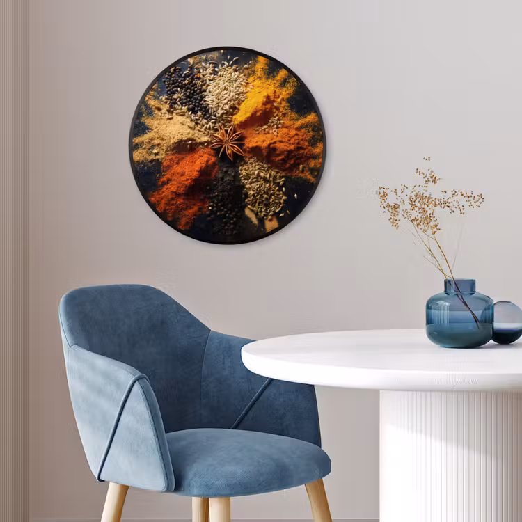 Ronde fotolijst - Specerijen - Explosie - Oranje — 4