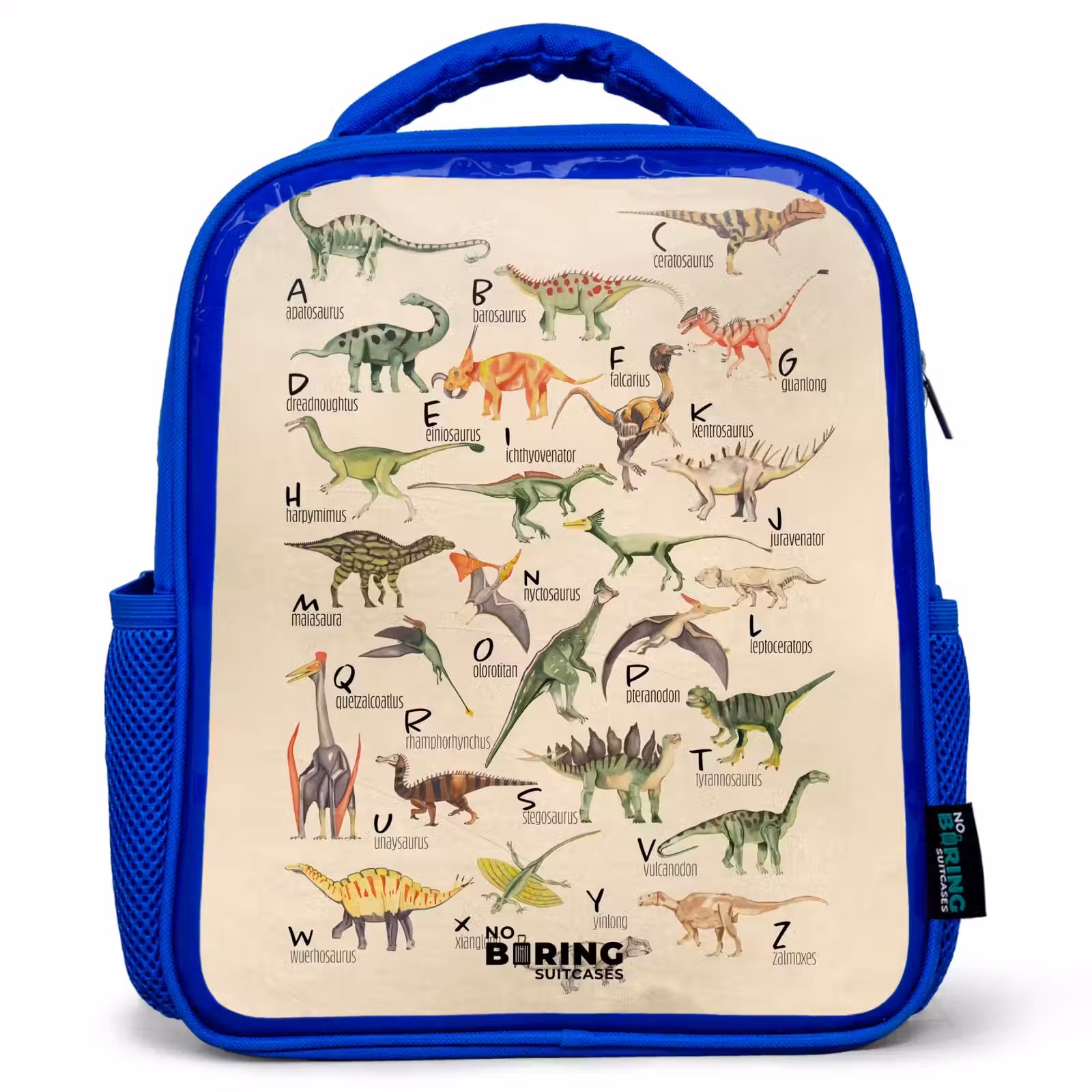 Rugzak kind - Blauw - Dino alfabet — 1