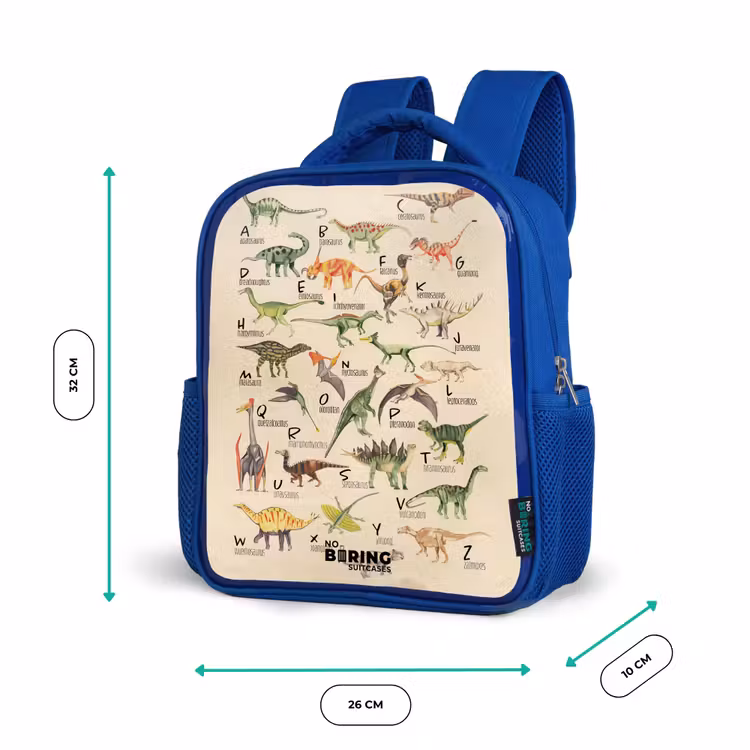 Rugzak kind - Blauw - Dino alfabet — 5