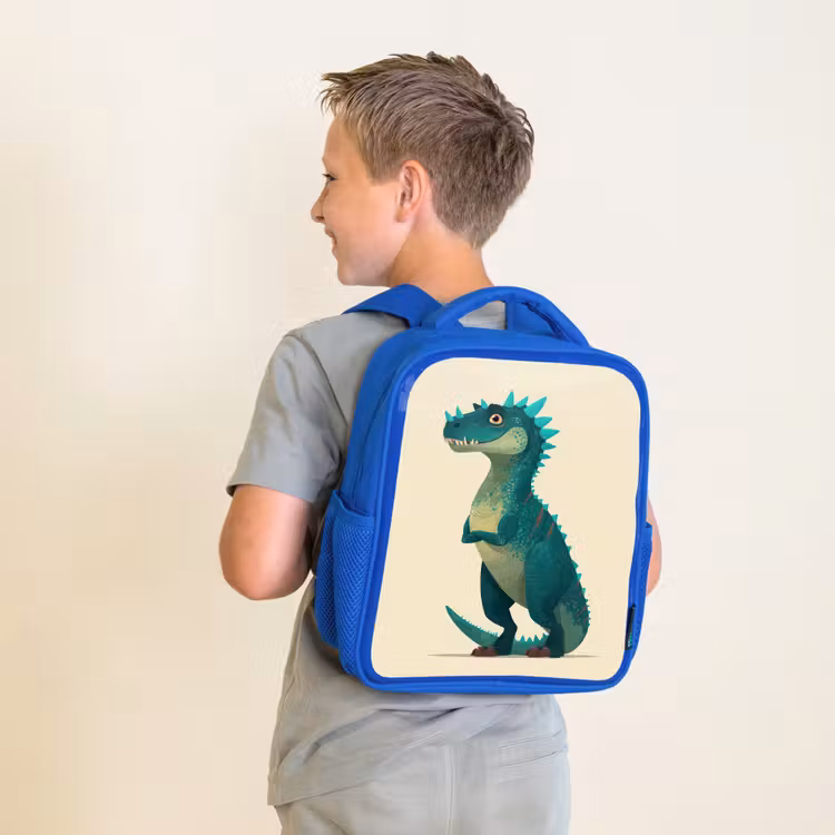 Rugzak kind - Blauw - Dinosaurus - Turquoise - Stekels — 3