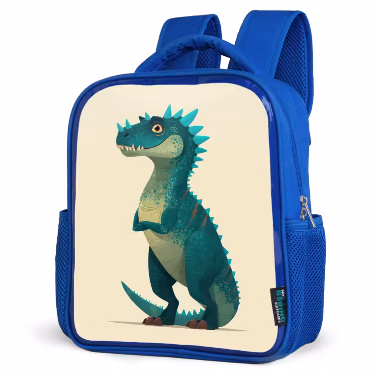 Rugzak kind - Blauw - Dinosaurus - Turquoise - Stekels — 7